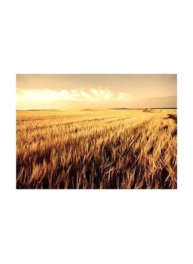 Decorative Wall Poster Yellow/Brown 24x18cm