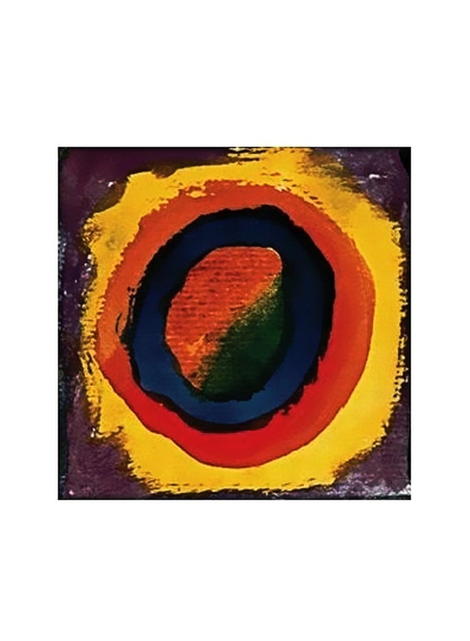 Decorative Wall Poster Yellow/Orange 15x15cm