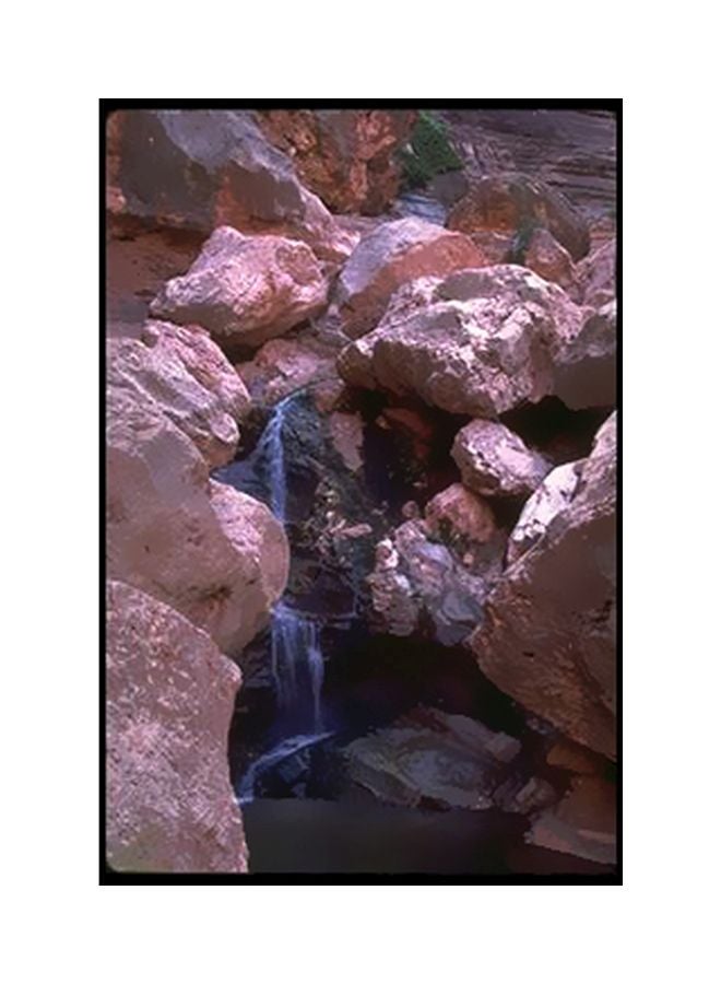 فوتو بلوك بوستر حائط للتزيين وردي/ أبيض/ أخضر 15x20سم