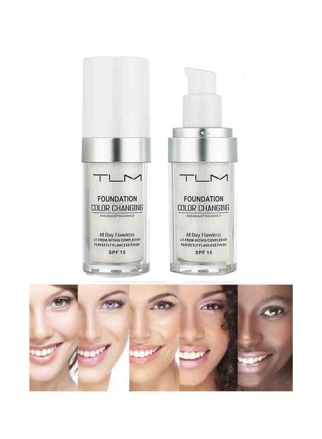 TLM - Foundation Color Changing All Day Flawless LIT-From-Within Complexion Perfectly Finish SPF 15 Clear - Image 1