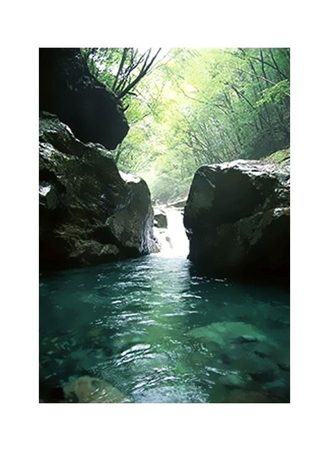 بوستر حائط للتزيين أخضر/ بني/ بيج 15x20سم