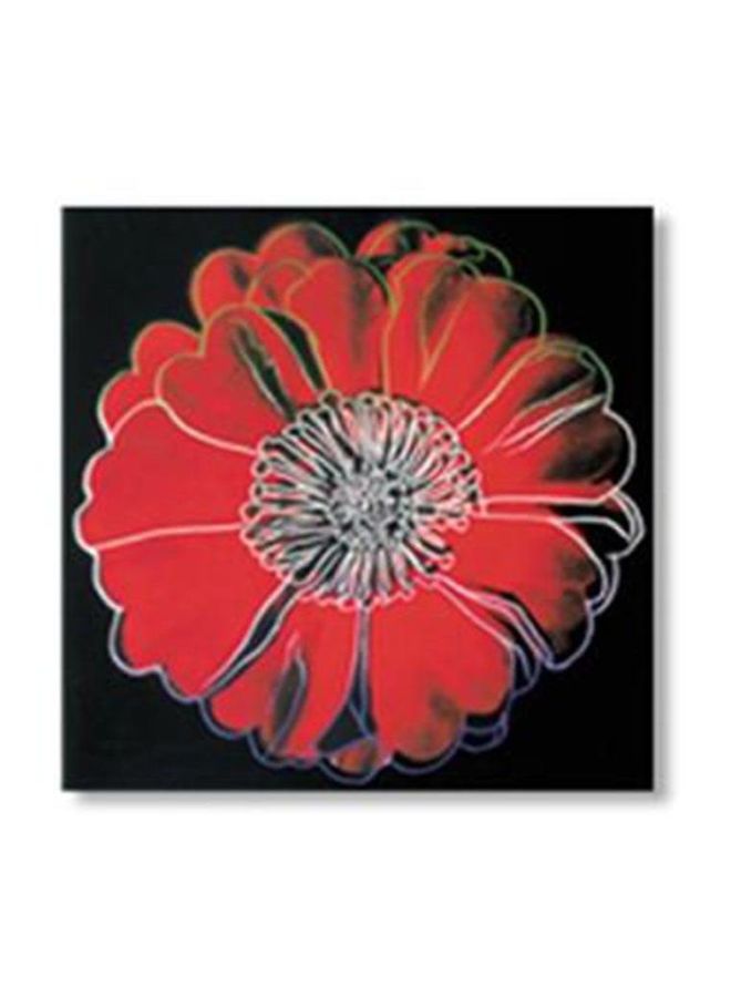 Decorative Wall Painting With Frame Red/Black 24x24cm