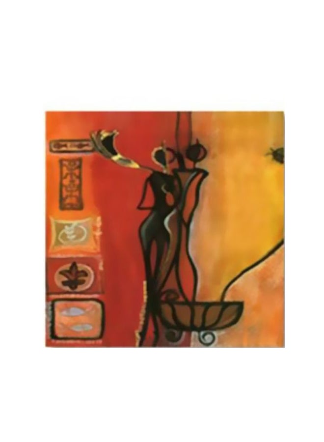 PHOTOBLOCK Decorative Wall Poster With Frame Red/Yellow/Black 34x34cm 