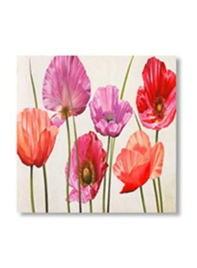 Decorative Wall Poster With Frame Purple/Pink/Red 20x20cm