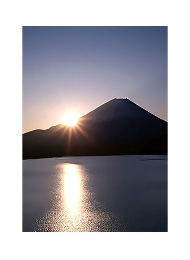 بوستر حائط للتزيين أزرق/ أبيض 15x20سم