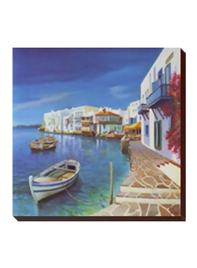 Decorative Wall Painting With Frame Multicolour 15x15centimeter