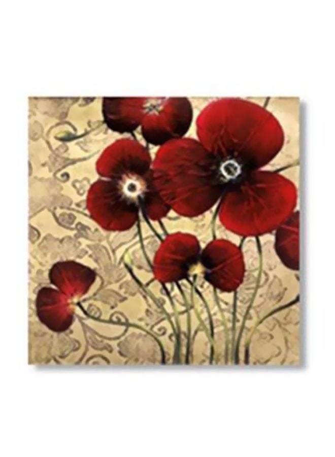 فوتو بلوك بوستر جداري للتزيين مع إطار بيج/ أحمر/ رمادي 20x20سم