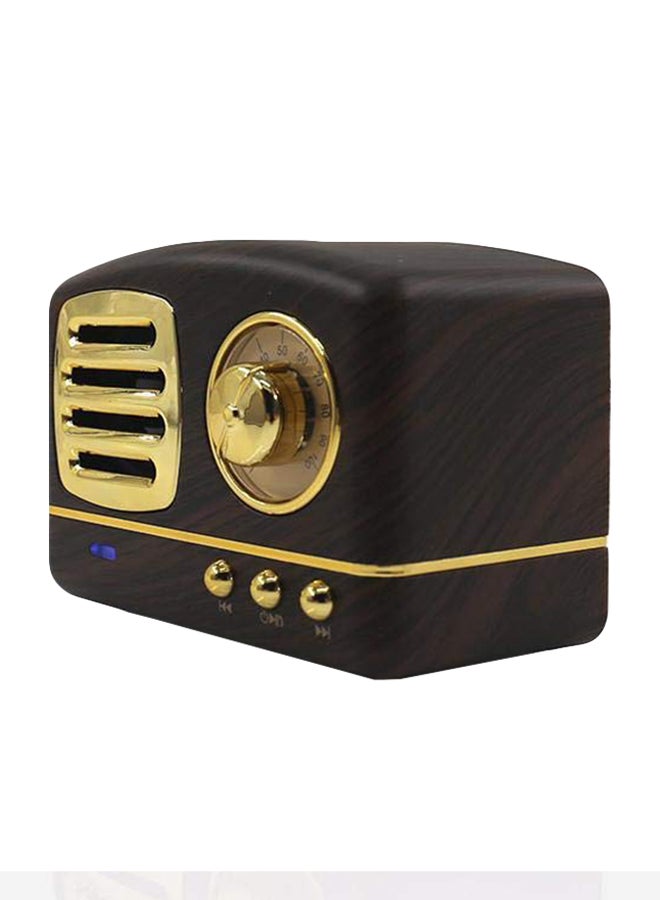 iNew Classic Retro Portable Bluetooth Speaker Brown/Gold 