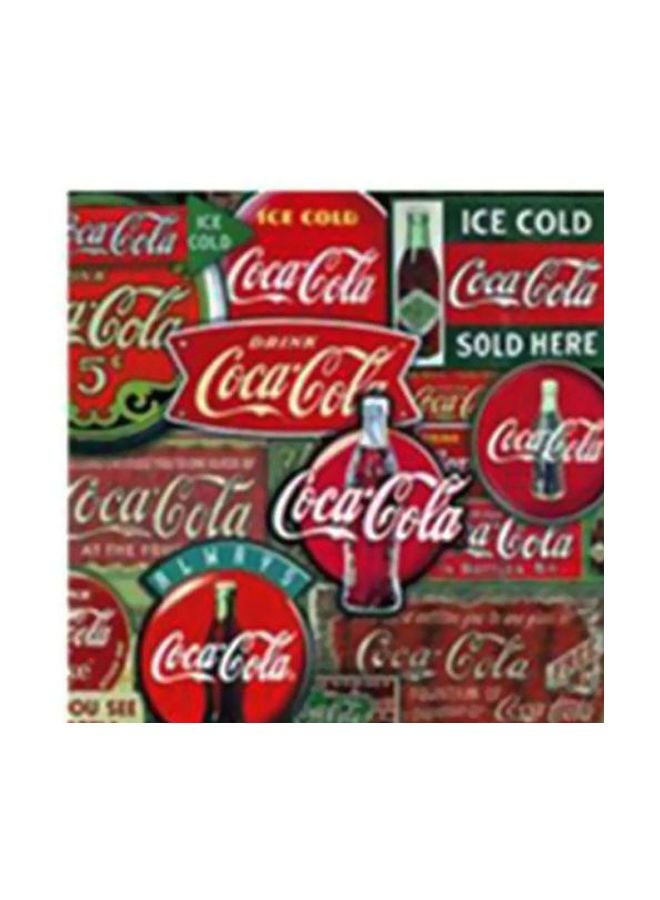 لوحة جدارية لتزيين الحائط مع إطار أحمر/أخضر/أبيض 34x34سم