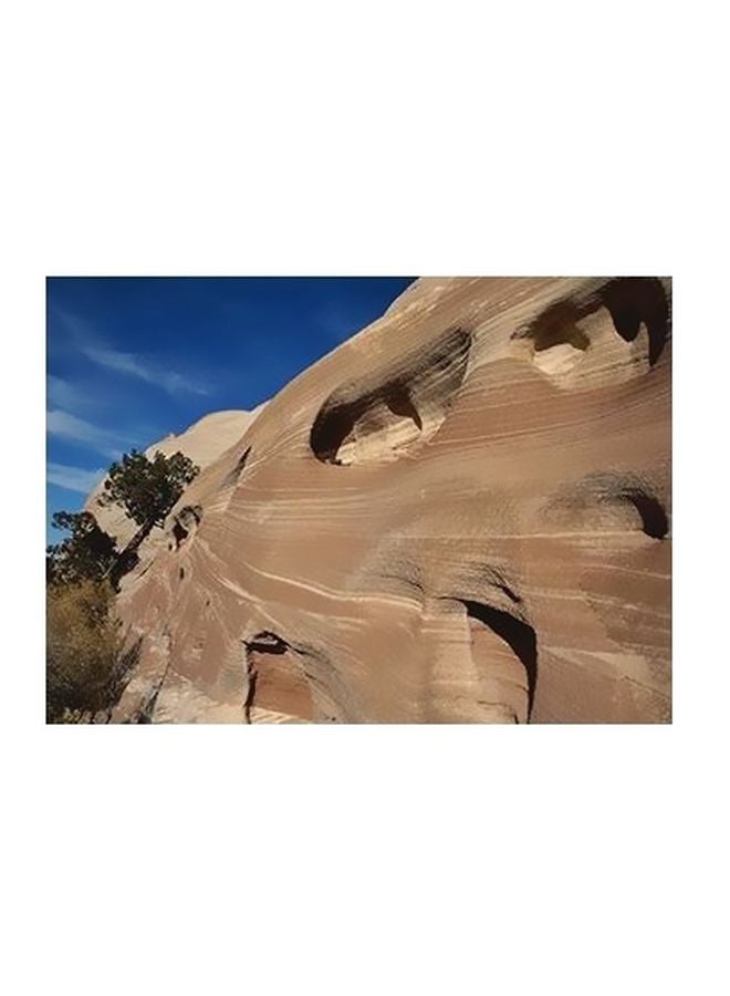 بوستر حائط للتزيين بني/ أزرق/ أخضر 24x18سم