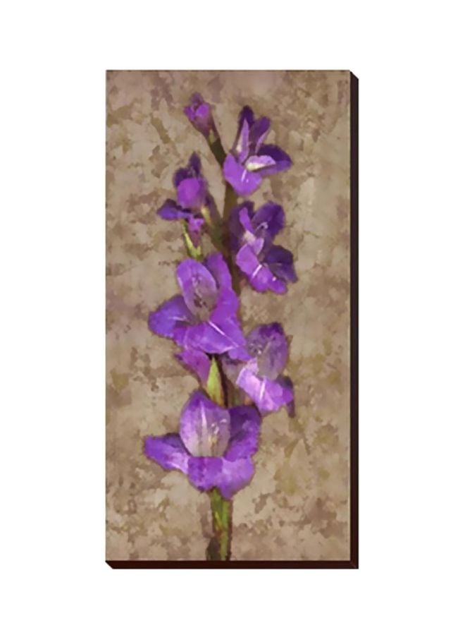 Photo Block Decorative Wall Painting With Frame Purple/Brown/Green 13x45cm 