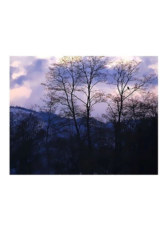 Decorative Wall Poster White/Blue/Black 15x20cm