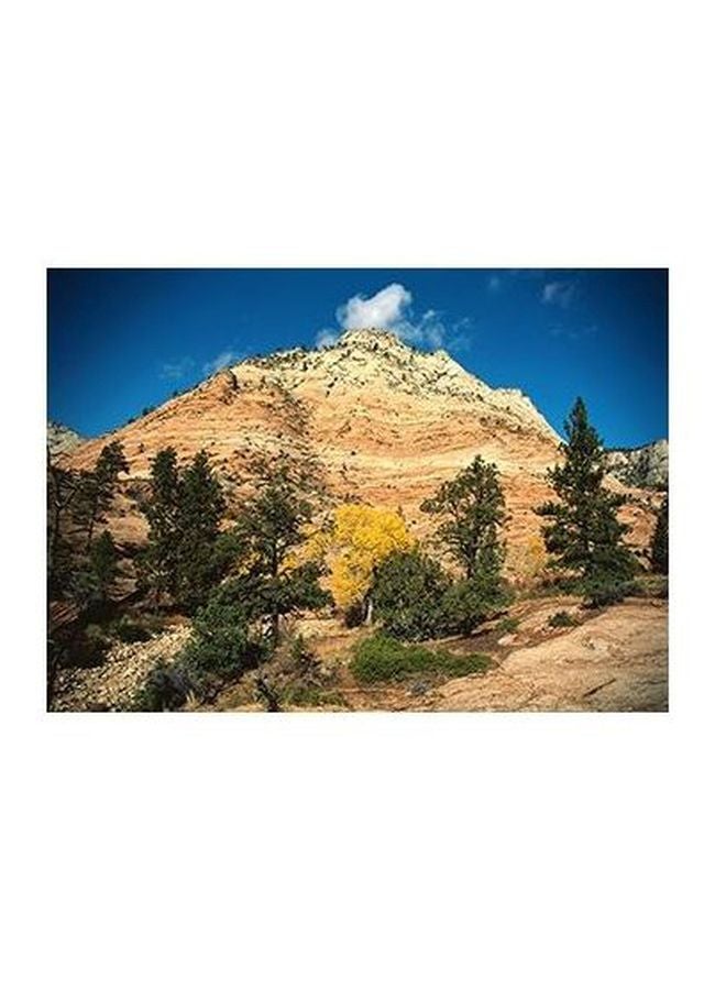 PHOTOBLOCK Decorative Wall Poster Brown/Blue/Green 24x18cm