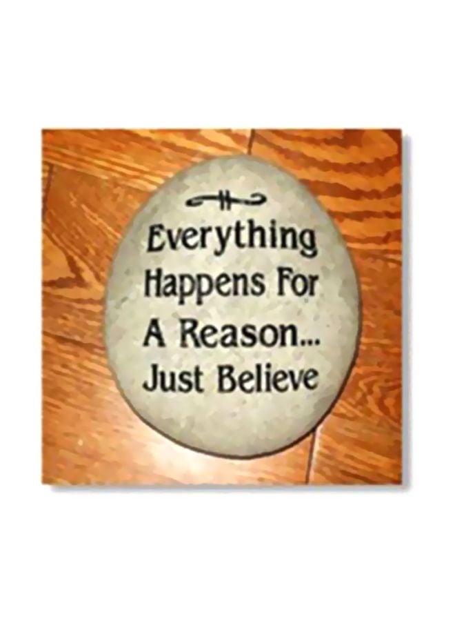 PHOTOBLOCK Decorative Wall Painting Beige/Red/White 30x30cm