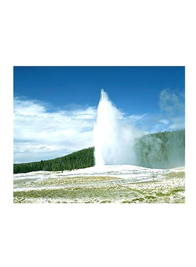 Decorative Wall Poster Blue/White/Green 18x24cm