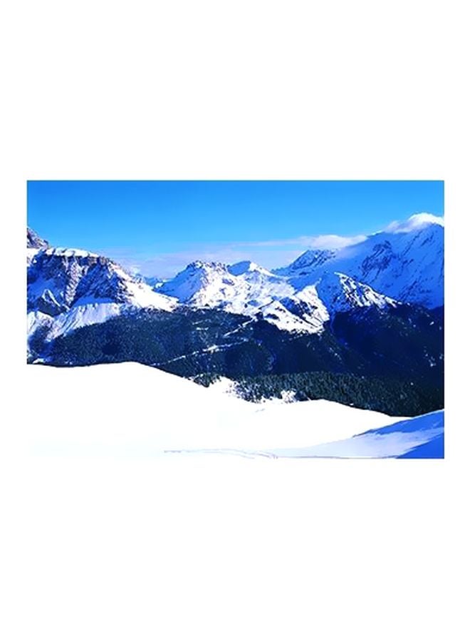 Decorative Wall Painting With Frame Blue/White/Grey 20x15cm