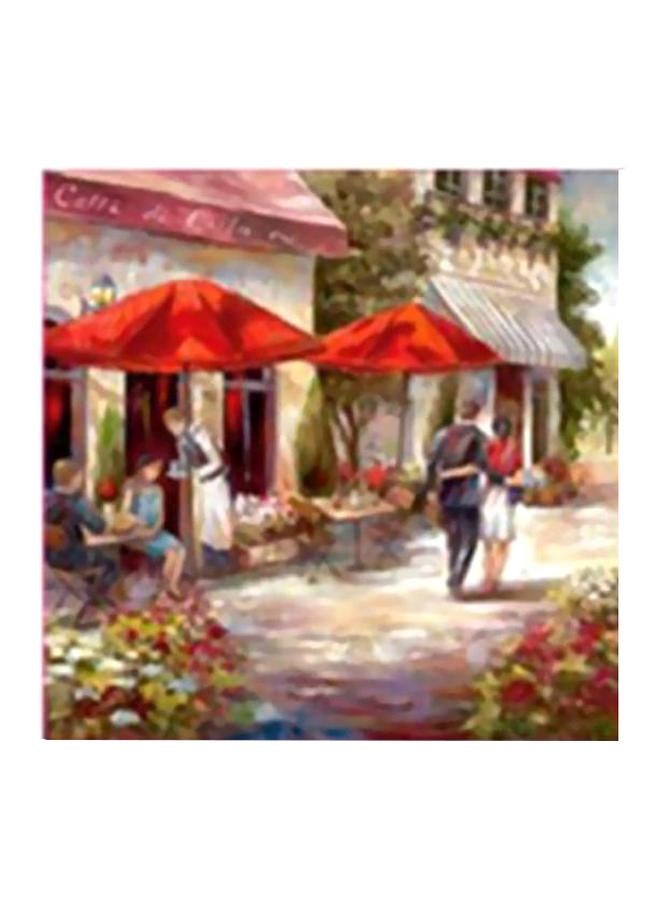 لوحة جدارية لتزيين الحائط مع إطار متعدد الألوان 34x34سم