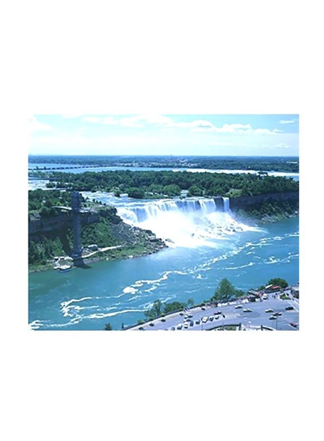 فوتو بلوك بوستر حائط للتزيين أزرق/أخضر/أبيض 24x34سم