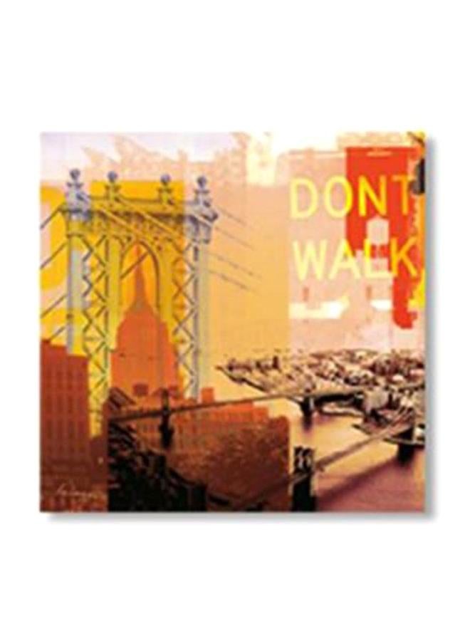 Decorative Wall Poster With Frame Brown/Red 24x24cm