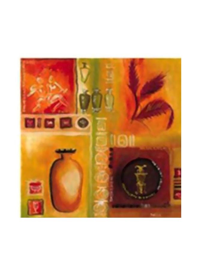 فوتو بلوك بوستر جداري للتزيين مع إطار برتقالي\بني\بيج 15x15سم