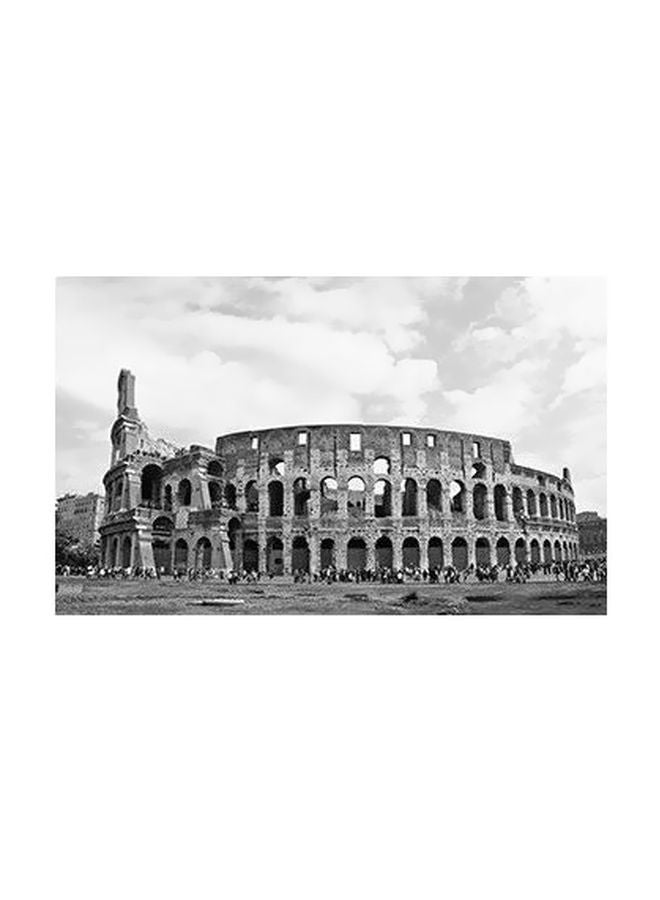 Decorative Wall Poster Grey/White 24x18cm