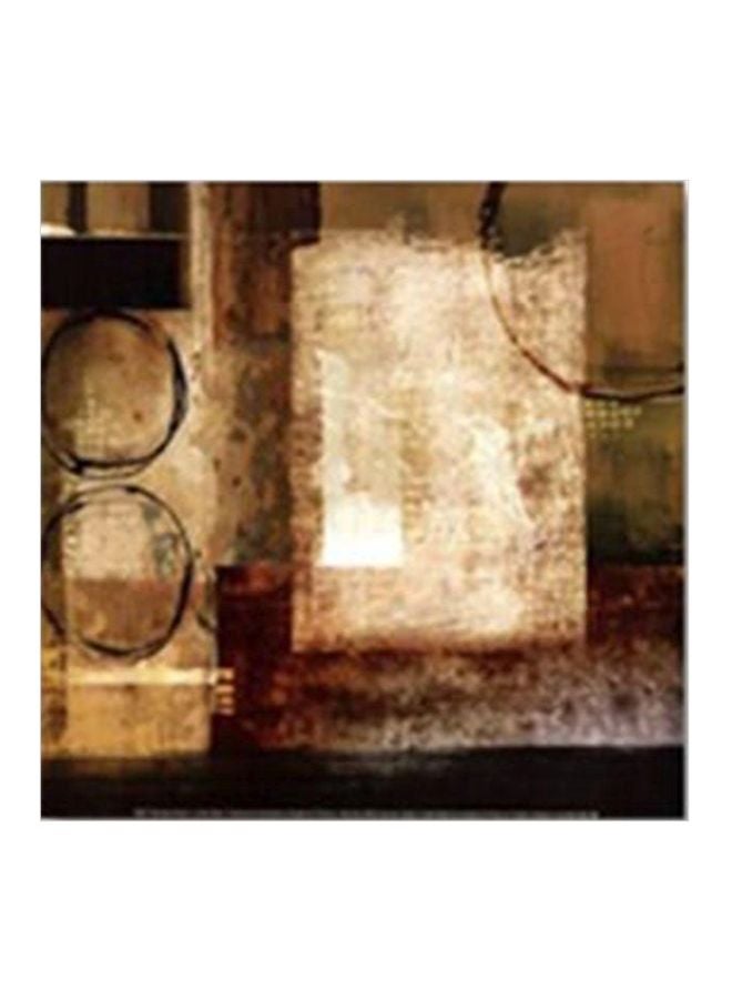 Decorative Wall Painting With Frame Beige/Black 24x24cm