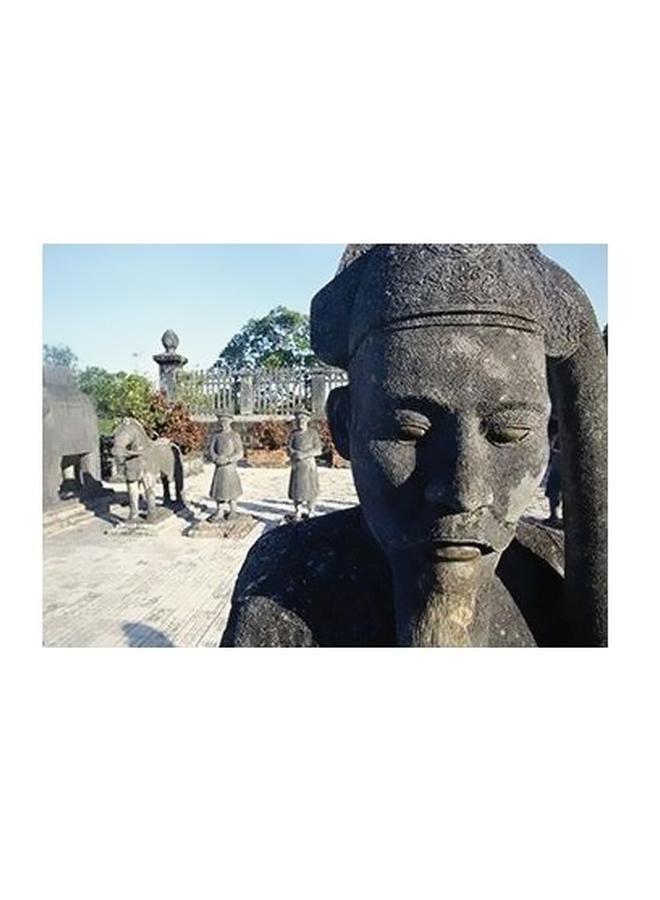 فوتو بلوك بوستر حائط للتزيين أسود/أزرق/بيج 24x18سم