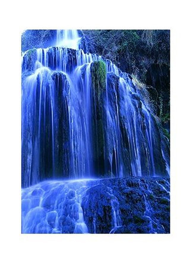 Decorative Wall Poster With Frame Blue/Green/White 15x20cm