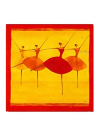 Decorative Wall Poster With Frame Red/Yellow 30x30cm - v1565951885/N29107034A_1