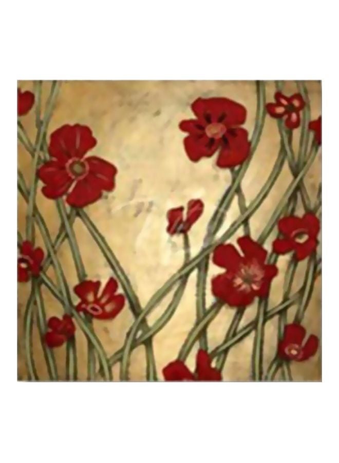 Decorative Wall Poster With Frame Brown/Red/Green 15x15cm