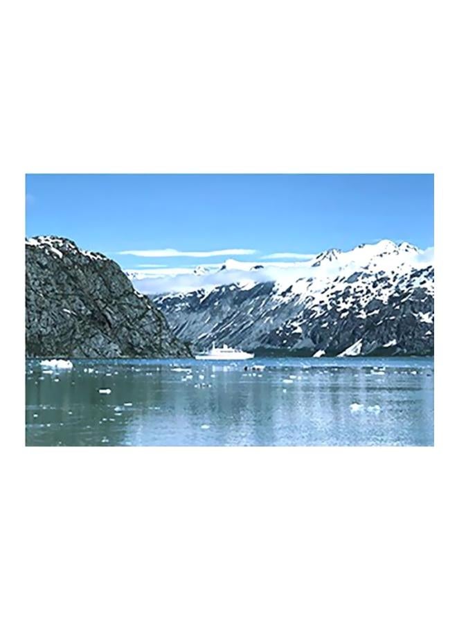 Decorative Wall Poster Blue/White 40x60cm