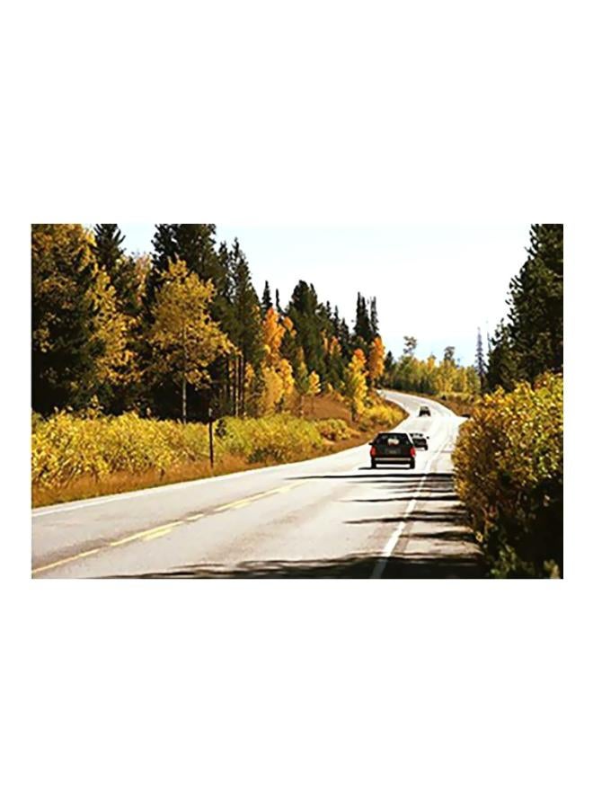 بوستر حائط للتزيين أصفر/أخضر/أبيض 18x24سم