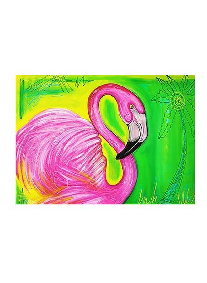 Decorative Wall Painting With Frame Pink/Green/Yellow 15x20cm