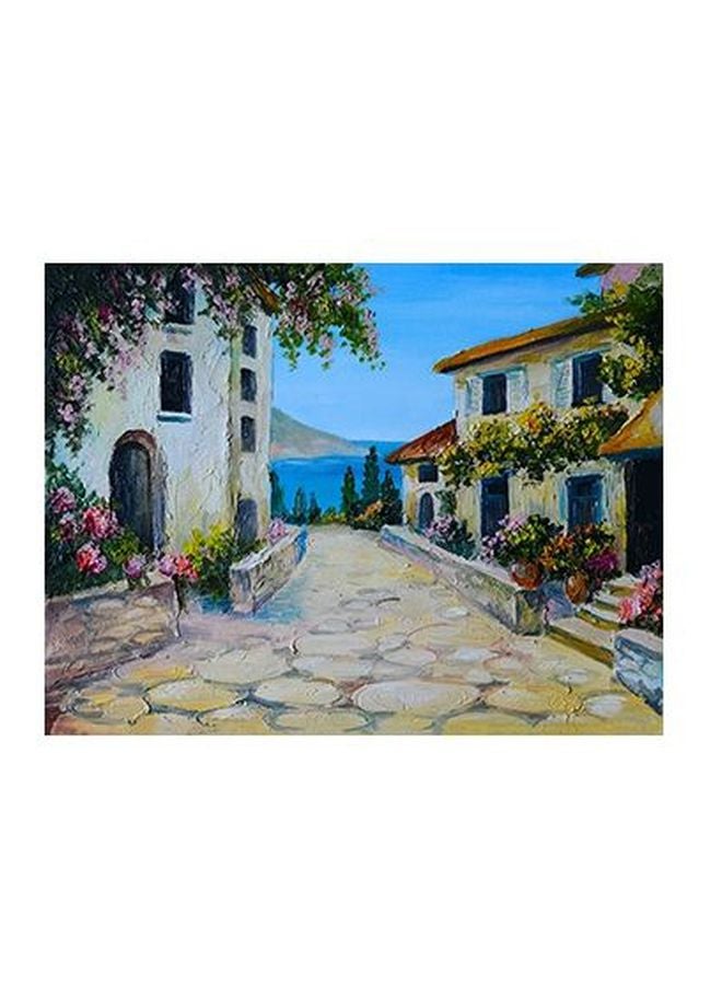 PHOTOBLOCK Decorative Wall Painting With Frame Blue/Grey/Green 24x34cm