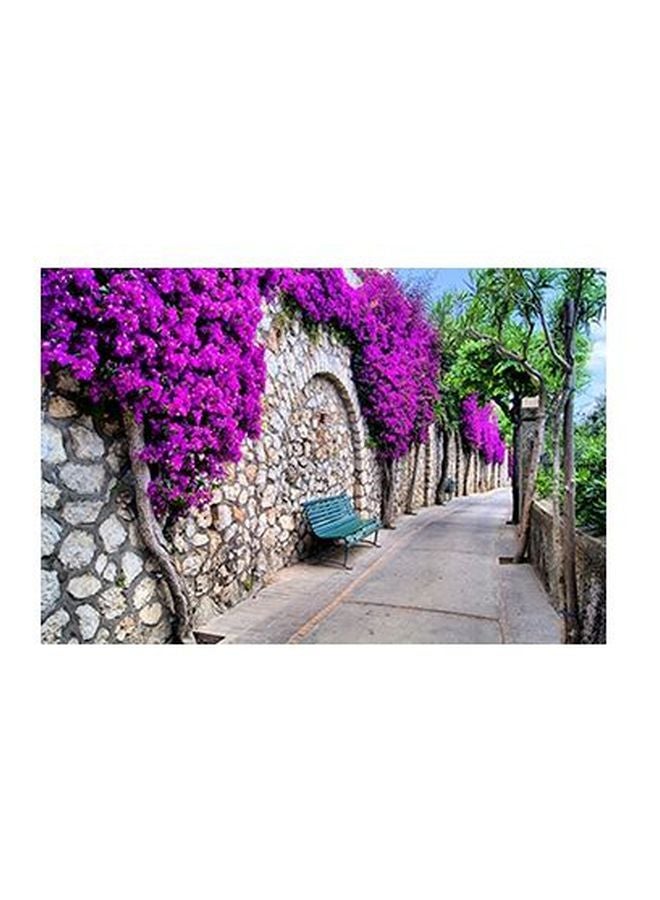 بوستر جداري للتزيين مع إطار بيج/أخضر/أرجواني 15x20سم