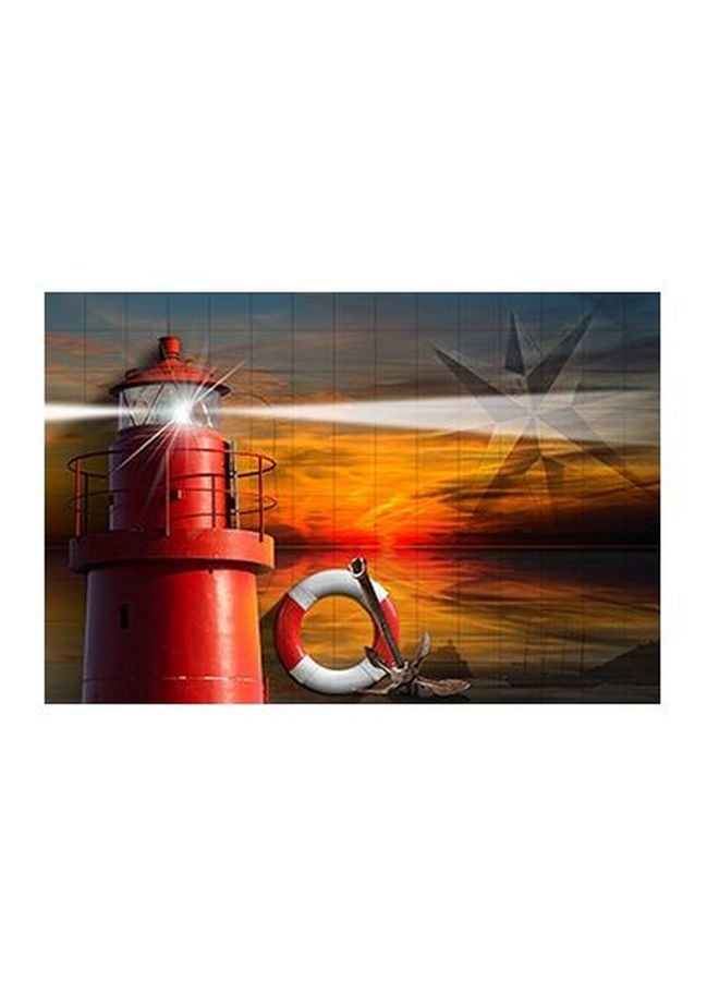 فوتو بلوك بوستر جداري للتزيين مع إطار أحمر/أصفر/أسود 15x20سم