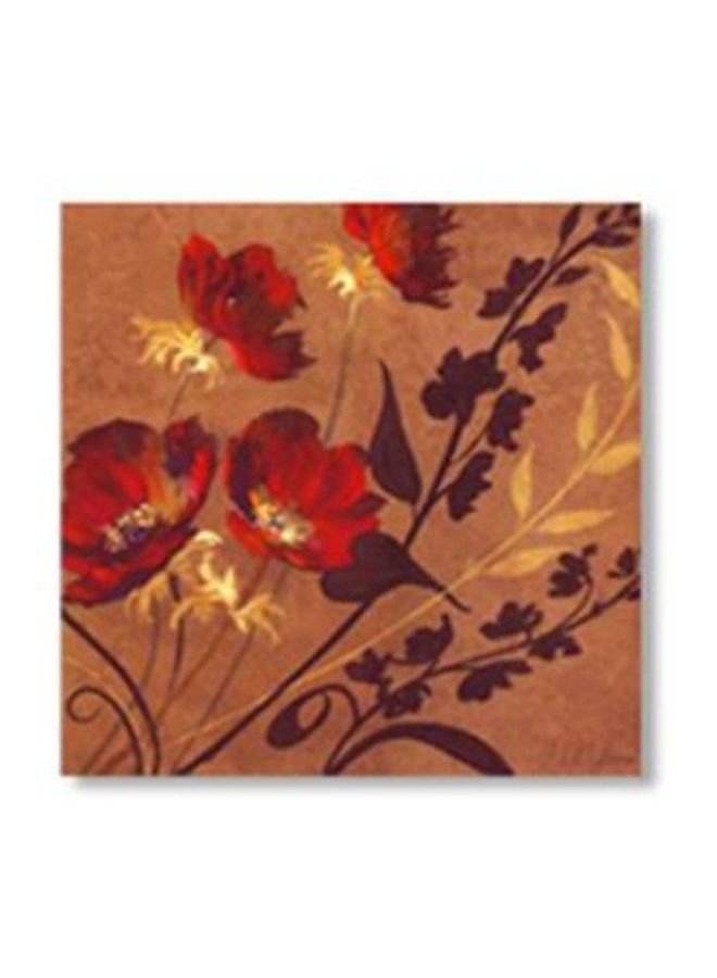 Decorative Wall Poster With Frame Brown/Red/Beige 30x30cm