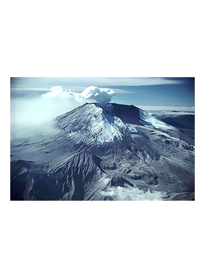 بوستر حائط للتزيين أزرق/ أبيض 31x45سم