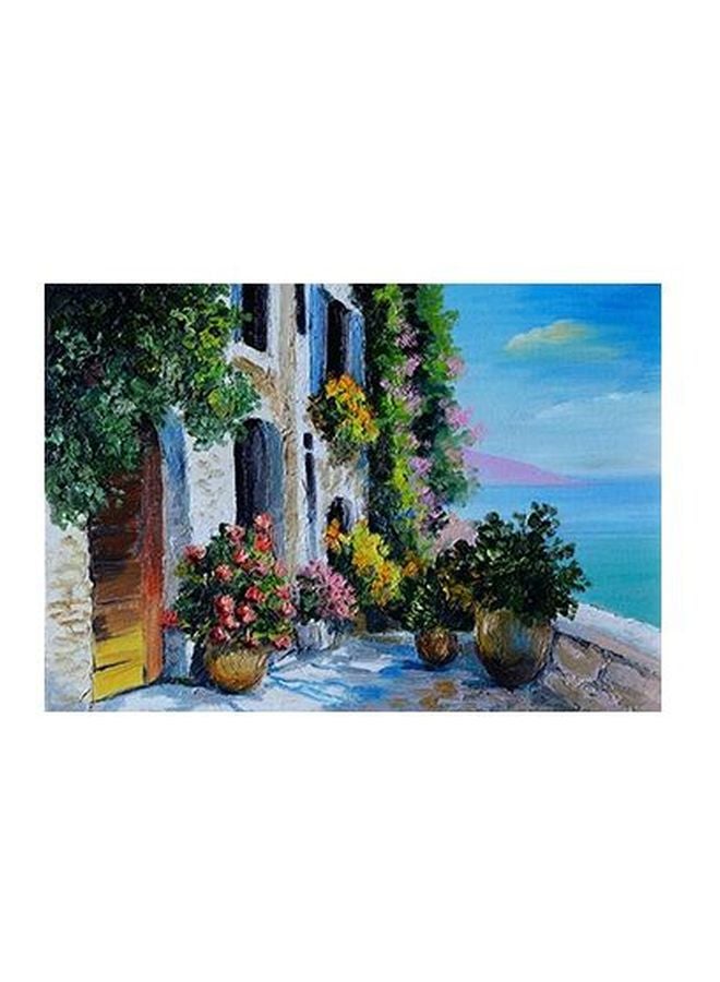 PHOTOBLOCK Decorative Wall Painting With Frame Blue/Green/Grey 24x34cm