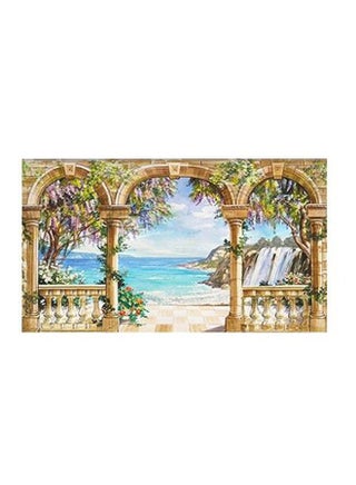 Decorative Wall Poster With Frame Blue/Beige/Green 20x15cm - v1565951915/N29105947A_1
