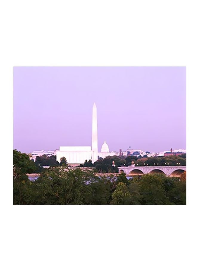 فوتو بلوك بوستر حائط للتزيين بنفسجي/ أبيض/ أخضر 40x60سم