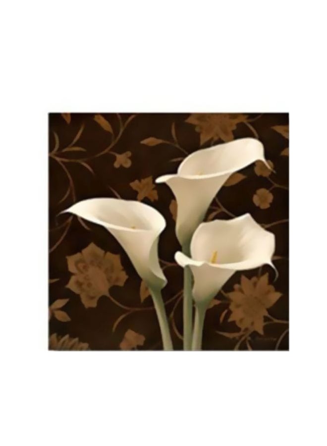 فوتو بلوك بوستر جداري للتزيين مع إطار بني/أبيض/أخضر 30x30سم