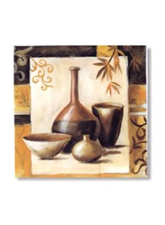 Decorative Wall Art With Frame Beige/Brown 24x24cm