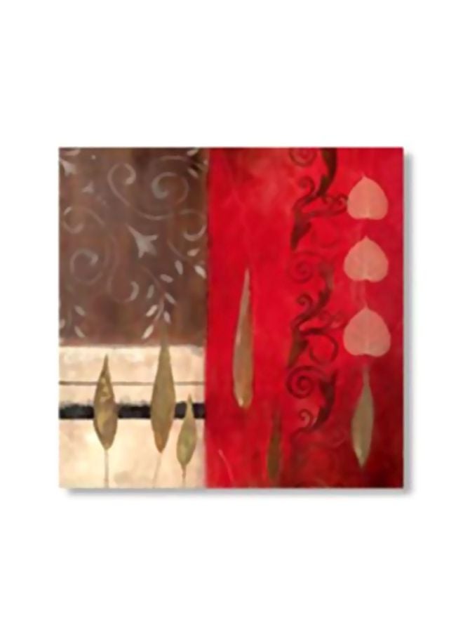 لوحة جدارية لتزيين الحائط مع إطار بني/أحمر/بيج 30x30سم