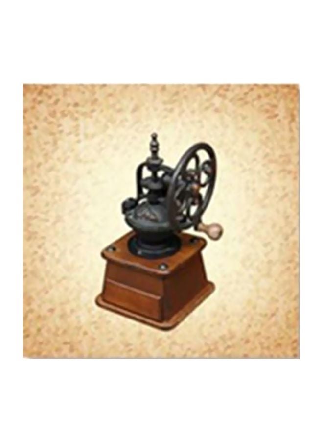 Decorative Wall Poster With Frame Beige/Brown/Black 24x24cm