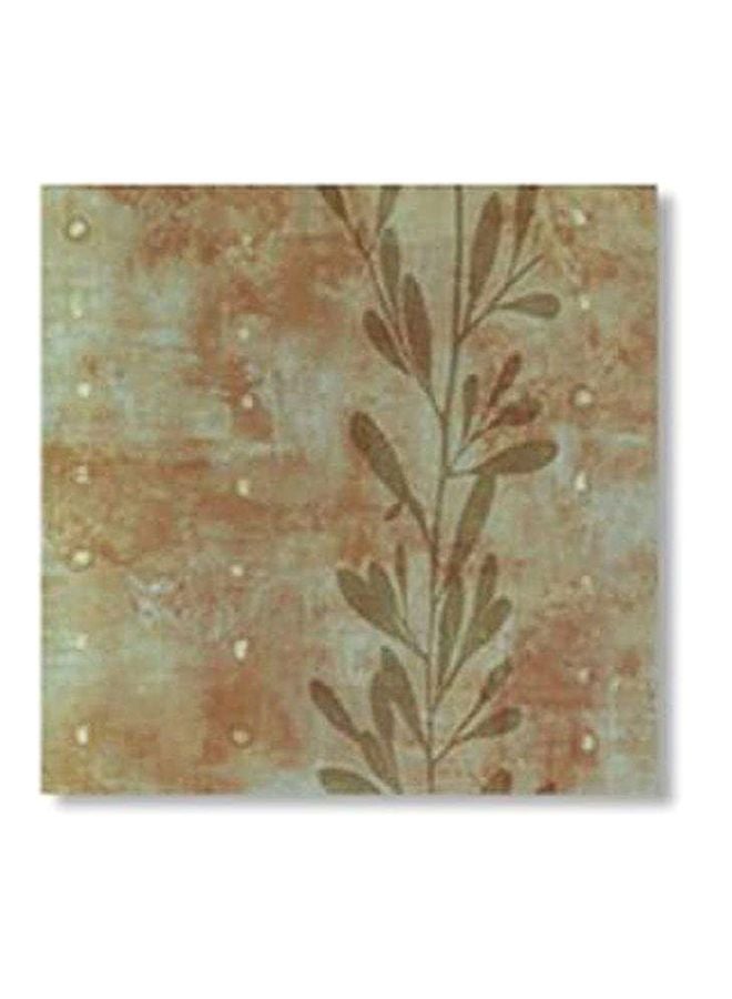 Decorative Wall Painting With Frame Brown/Green 15x15cm