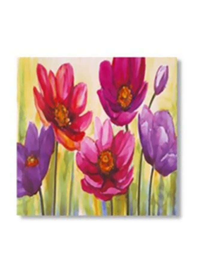 فوتو بلوك بوستر جداري للتزيين مع إطار وردي/ أرجواني / أخضر 15x15سم