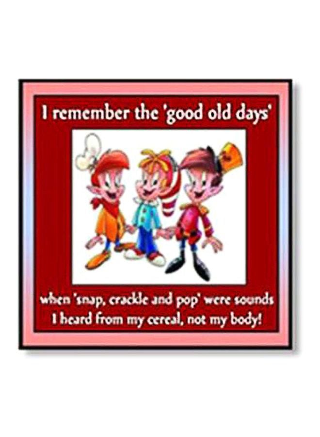 Decorative Wall Painting With Frame Red/White/Blue 30x30cm