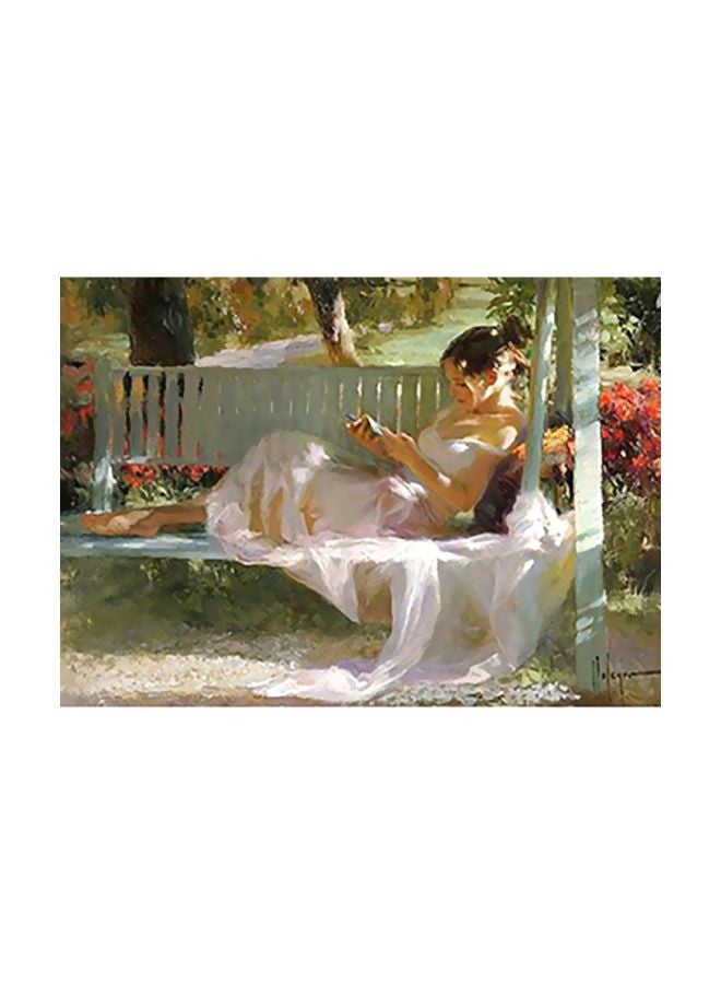 فوتو بلوك لوحة فنية لديكور الحائط أبيض/أحمر/أخضر 24x34سم