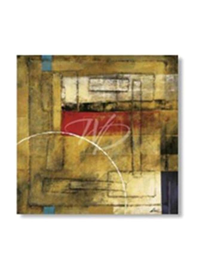 لوحة جدارية لتزيين الحائط مع إطار أسود/أحمر/أصفر 30x30سم